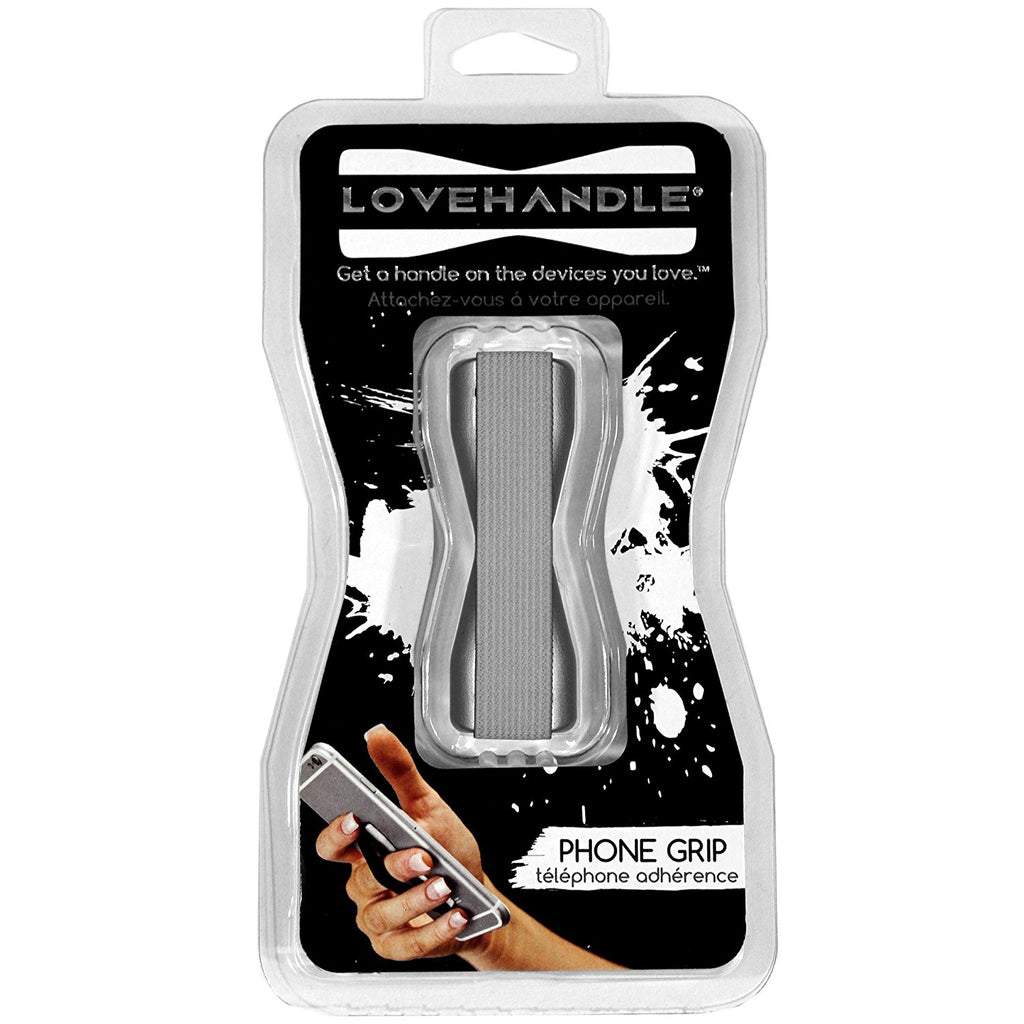 Solid Silver Phone Grip by LoveHandle - A Universal Grip for Most